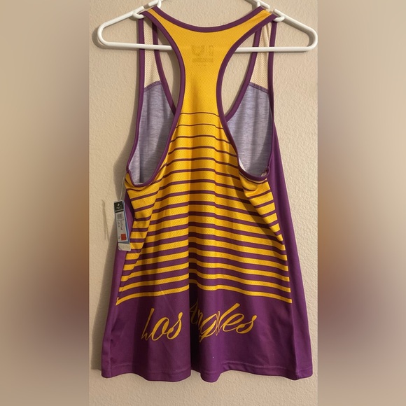 NBA 4 Her NWT Los Angeles‎ Lakers Razorback Tank Top size XL - Picture 2 of 2
